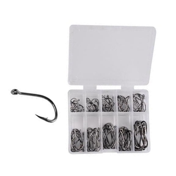 Ana 500/100pcs fishhook set High Carbon Steel Fishing Hooks Set Fly Fishing Hook Set