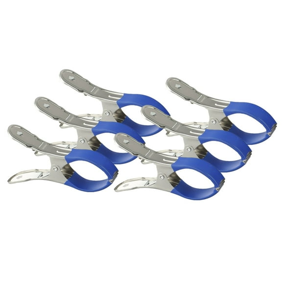 Ana 6/30Pcs Pool Cover Clips Stainless Steel Pool Cover Clamps For Above Ground Swimming Pool Wind Guard Clip Black Blue