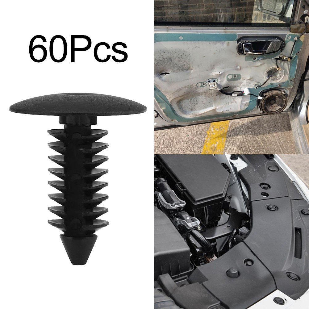 Ana 60pcs 7.8mm Plastic Car Interior Rivets Fastener Retainer Clips ...
