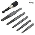 thumbnail image 1 of Ana 6Pcs Stud Screw Extractor Remover Set Broken Damaged Pipes Bolt Easy Out Tool, 1 of 9