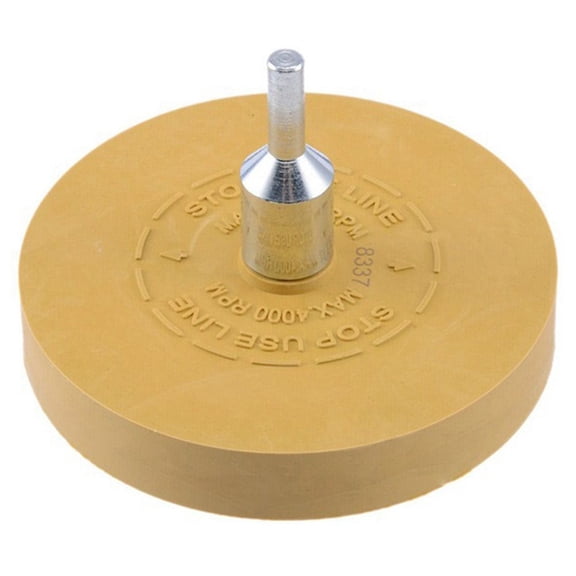 Ana 88mm Rubber Eraser Caramel Wheel FREE DRILL Attachment Low Heat Stripe Removal U