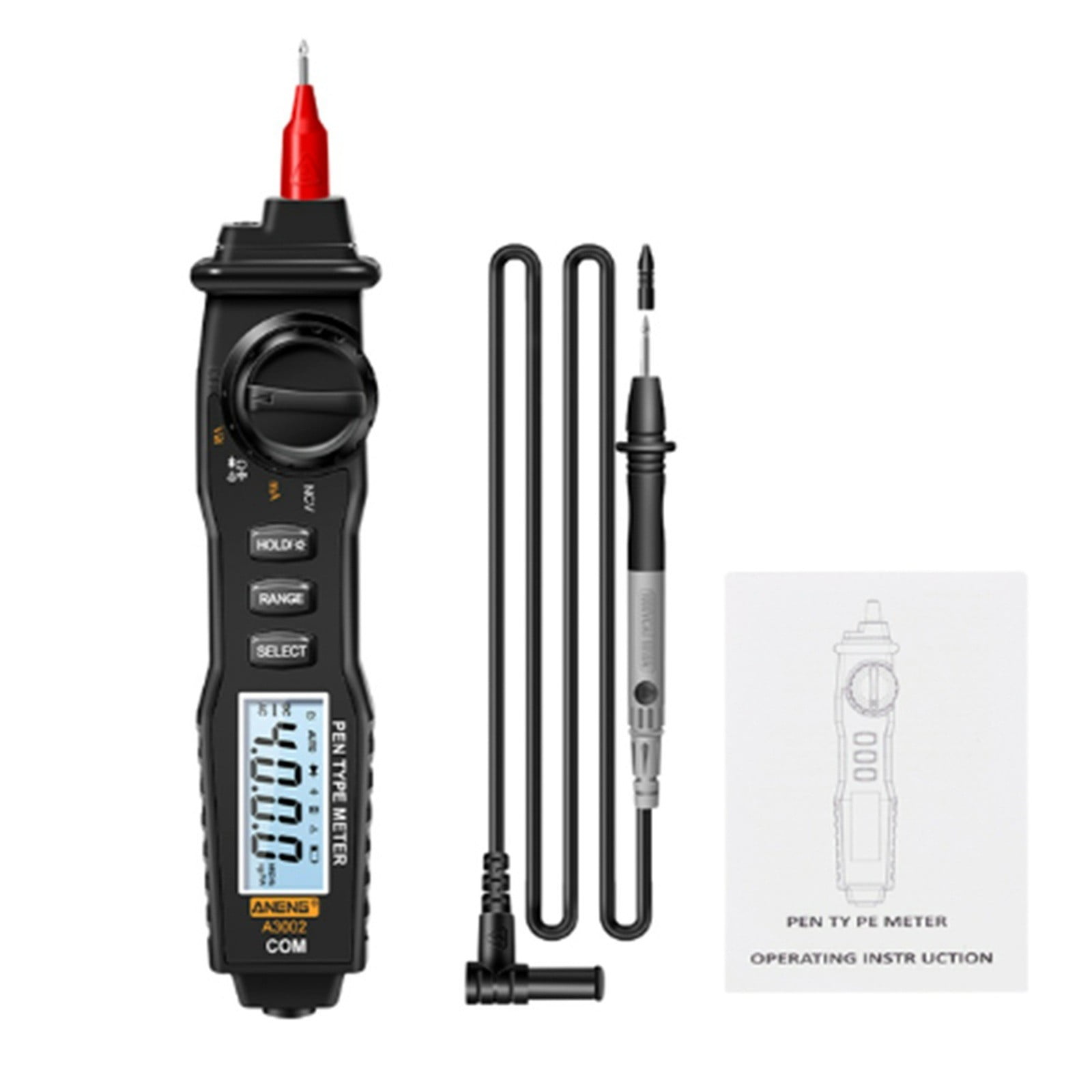 Ana A3002 Digital Multimeter Pen 4000 Counts with Non Contact AC/DC Voltage Tester
