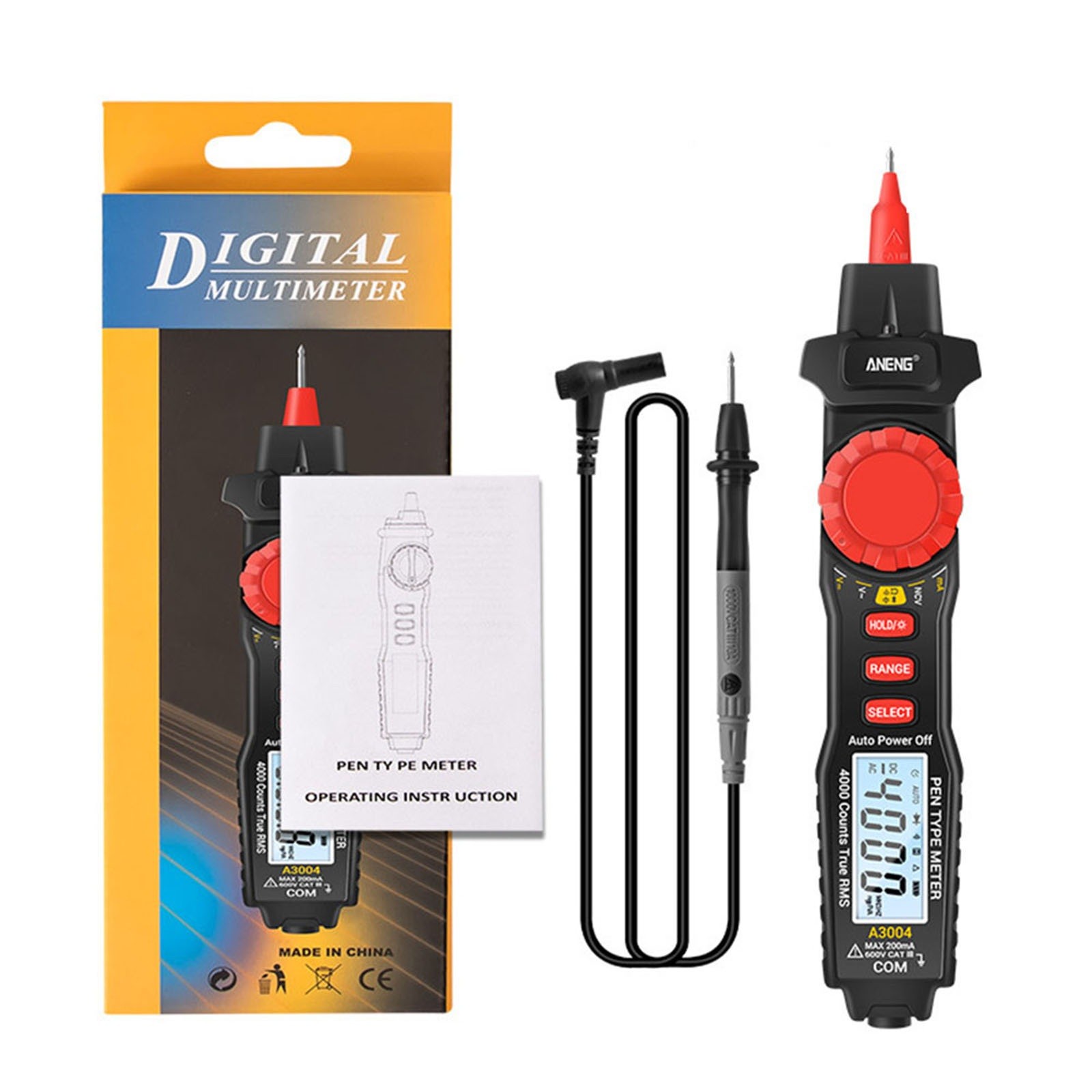 Ana A3004 Digital Multimeter Pen 4000 Counts with Non Contact AC / DC