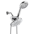 thumbnail image 1 of Ana Bath 7" Rain Shower with Handheld Combo with 5-ft Shower Hose - 10-Spray Settings, Brass Connectors, Pause + Clean Jet (Chrome), 1 of 7