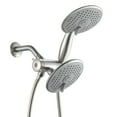 thumbnail image 1 of Ana Bath Anti-Clog High-Pressure 6-Inch Multi Function Dual Shower Head with Handheld Shower System + 60-Inch Stainless Steel Shower Hose (Brushed Nickel), 1 of 6