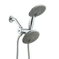 thumbnail image 1 of Ana Bath Anti-Clog High-Pressure 6-Inch Multi Function Dual Shower Head with Handheld Shower System + 60-Inch Stainless Steel Shower Hose (Chrome), 1 of 6