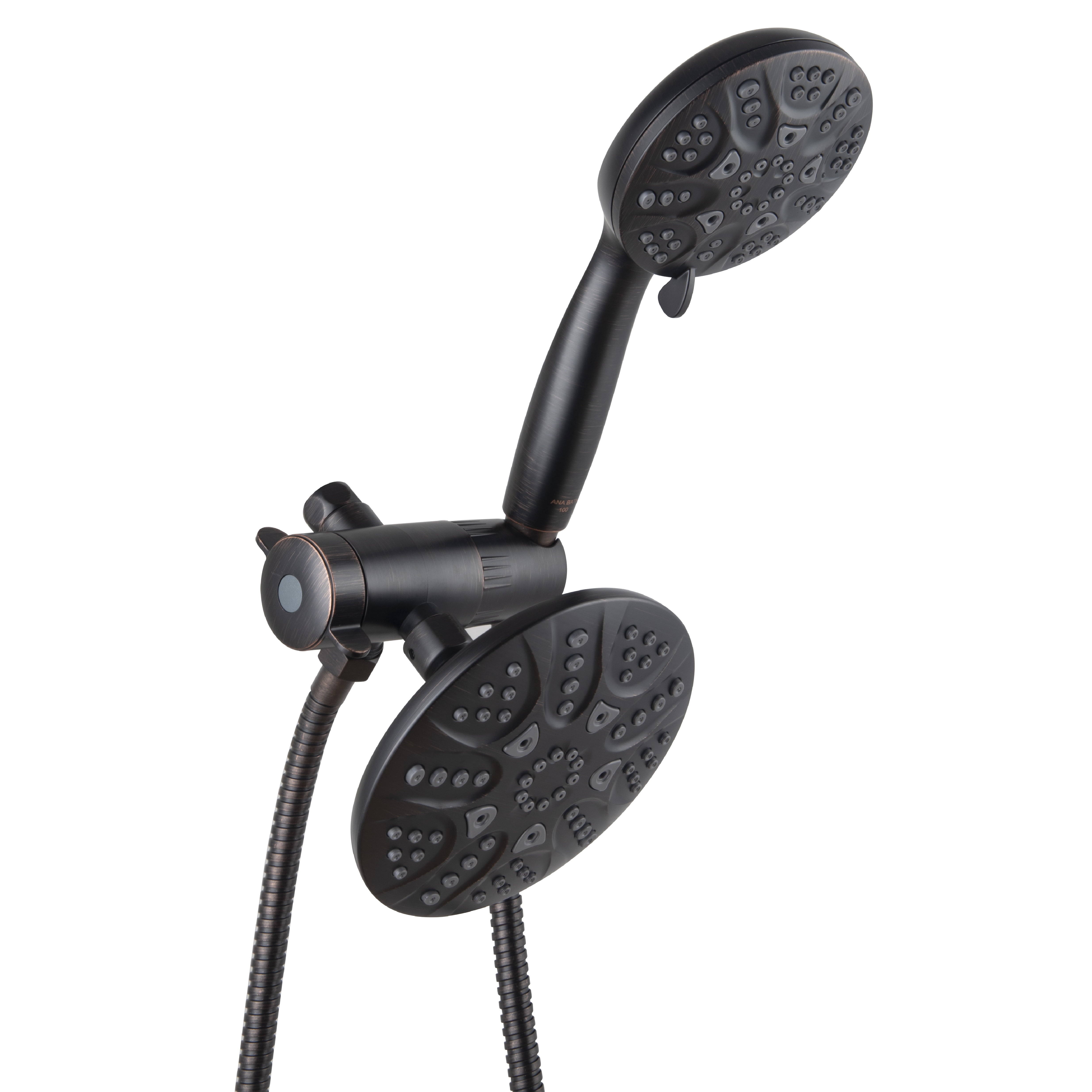 Ana Bath High Pressure Anti-Clog 6" 30-Setting Dual Shower Head with ...