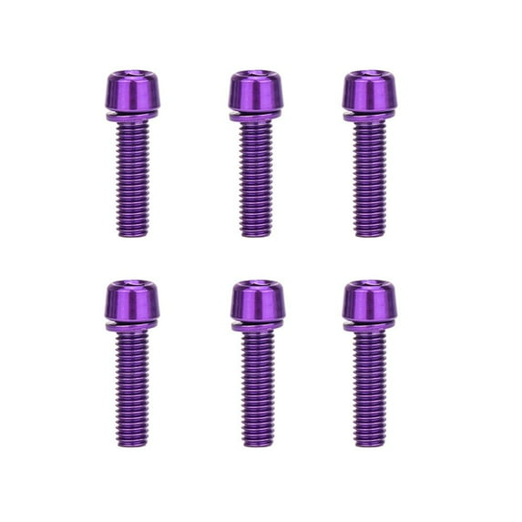 Ana Bike Handlebar Stem Bolts M5*18mm Purple Quantity 6pcs M5 Bolts bicycle