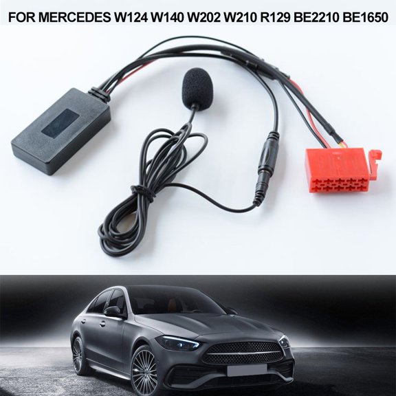 Ana Car Wireless Adapter Music AUX Receiver-Module With Mic For Mercedes-Benz W124 W140 W202 W210 R129 BE2210 BE1650 5-12V