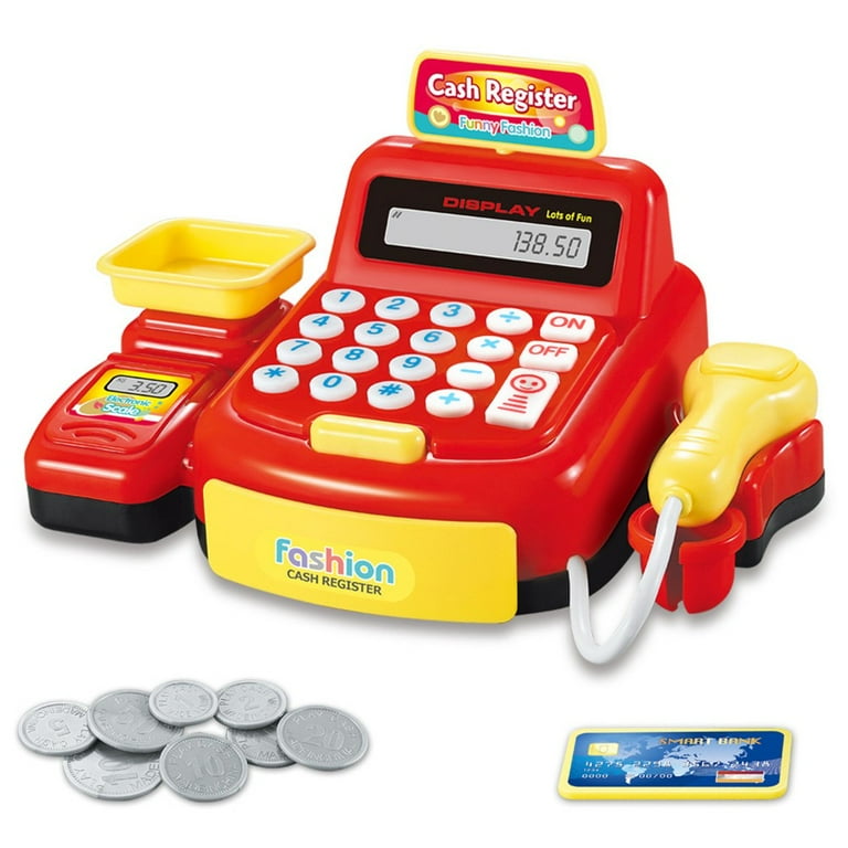 Ana Cashier Toy Cash Register Playset Pretend Play Set for Kids