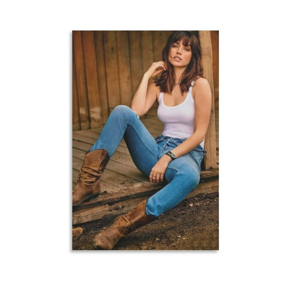Ana De Armas Canvas Poster Print Photo Art Painting Canvas Poster Home Decorative Bedroom Modern Decor Posters Gifts 12x18inch(30x45cm)