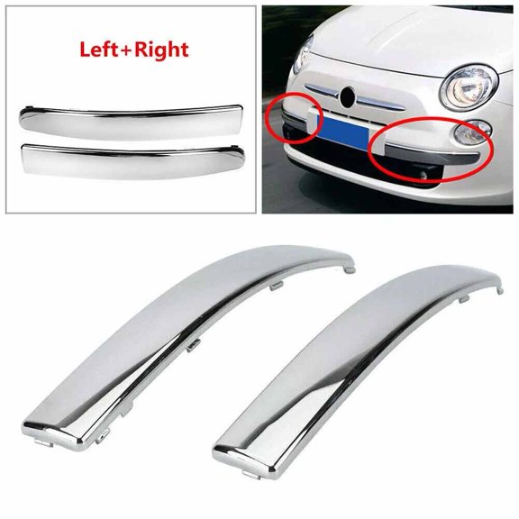 Ana For Fiat for 500 2007-2015 Hatchback Front Bumper Moulding Lower Chrome Trim new