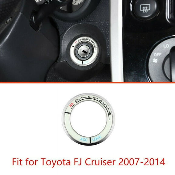 Ana For Toyota FJ Cruiser 07-2014 Silver Aluminum Ignition Switch Start Button Frame
