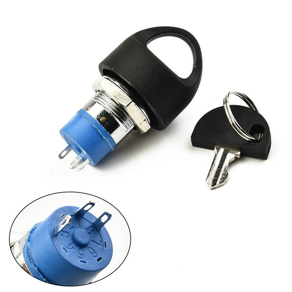 Ana Ignition Starter On Off Switch Lock with Easy Pull Key for Pride Victory Revo S66 S67 Go Go Elite Traveller Mobility Electric Scooter 4 Wheels Power Chairs 2 Position On Off Zinc Alloy Parts