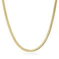 Ana Luisa Herringbone Chain Necklace Ina 14K Gold Chain Versatile