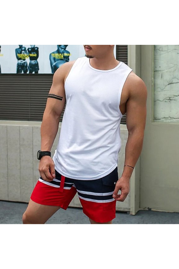 Men Tank Top Casual Sleeveless Tops Quick Dry Tank T Shirt Vest Top For Gym