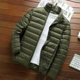 thumbnail image 1 of Ana Men Ultra Light Packable Cotton Coat Jacket Solid Color Long Sleeve Top Winter, 1 of 8