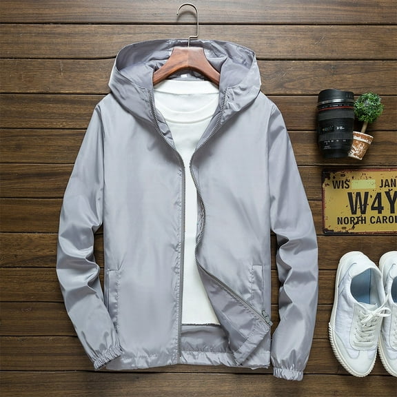 Ana Men Waterproof Jacket Hooded Coat Outwear Lightweight Windbreaker Breathable
