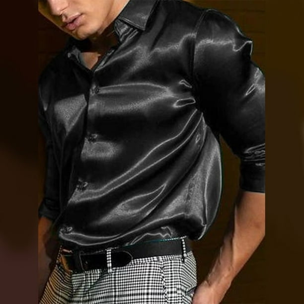 mens black silk dress shirt John Varvatos Martin Long Sleeve Men Shirt main image 1