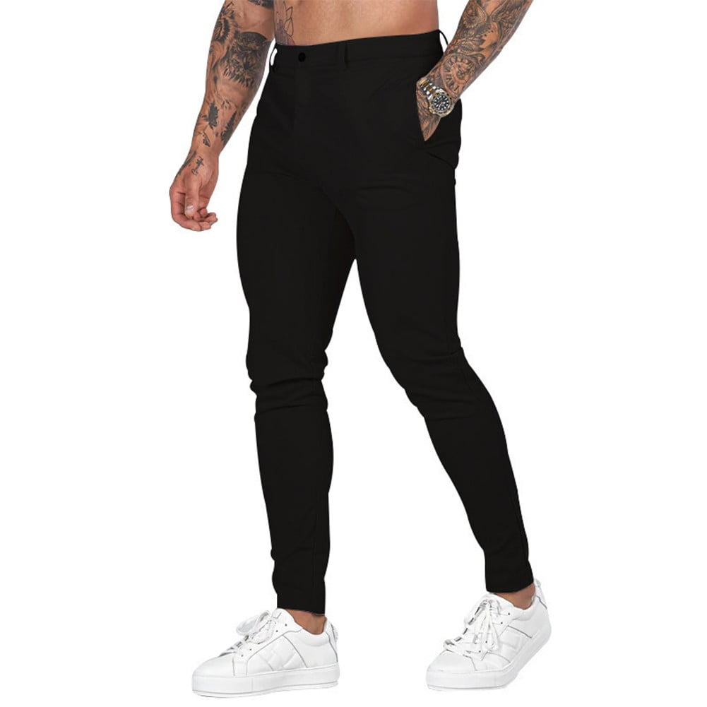 Ana Mens Stretch Skinny Slim Fit Joggers Pants Sport Workout Trousers  Sweatpants - Walmart.com