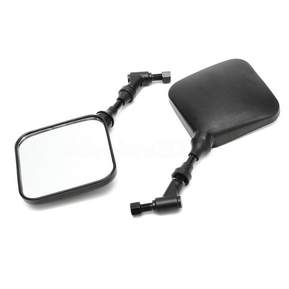 Ana Motorcycle Rear View Mirrors 10mm with Black Housing and Sleek Metal Stem for Suzuki DR 200 250 DR350 DRZ 400 650 DR650