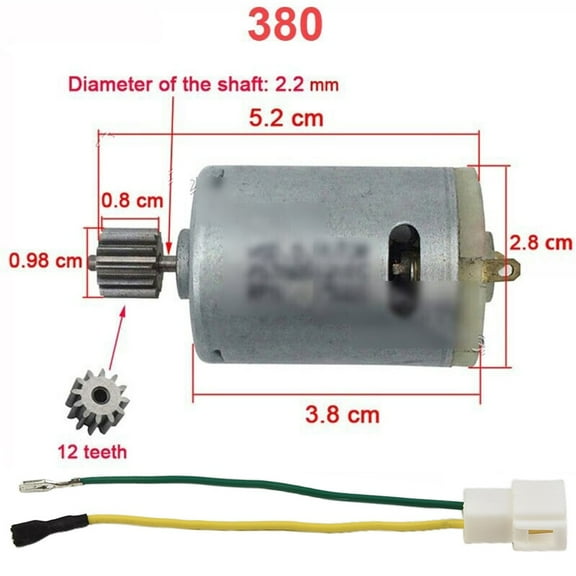 Ana Motors for Kids Electric Car 550 RS390 RS380 12V 6V DL555 24V 10 Teeth 1 cm