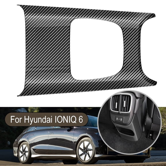 Ana None Car Accessories Rear Outlet Cover Auto Car Carbon Fiber For Hyundai IONIQ 6 2022+ For Left-hand Drive Models