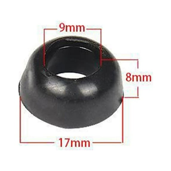 Ana Rubber Seals 20Pcs, Bull Nose Rubber BBQ Bottle Gas Seal Dome Shaped O Ring Gas LPG Regulator Black