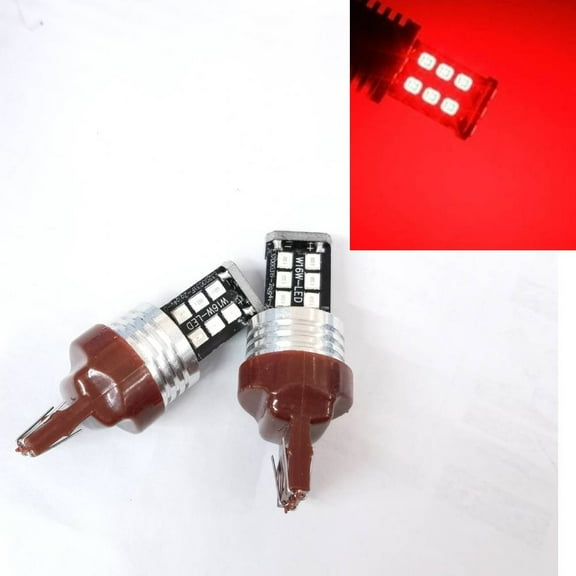 Ana Set Filament Stop 7443 Led Red T20 Car Light Bulb 2pcs Tail New!! Brake Dual