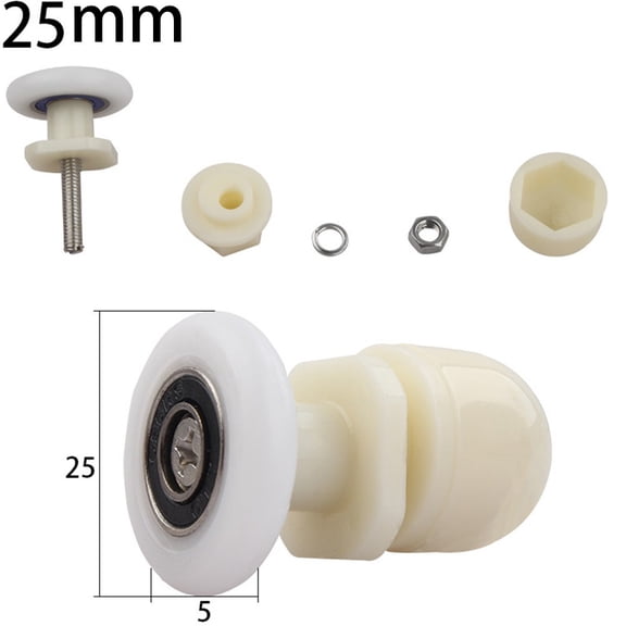 Ana Set Of 4 Single Shower Door Rollers Runners Wheels Pulleys Glass Door Wheels Bathroom Sliding Glass Door Wheels Nylon Copper Home Decor
