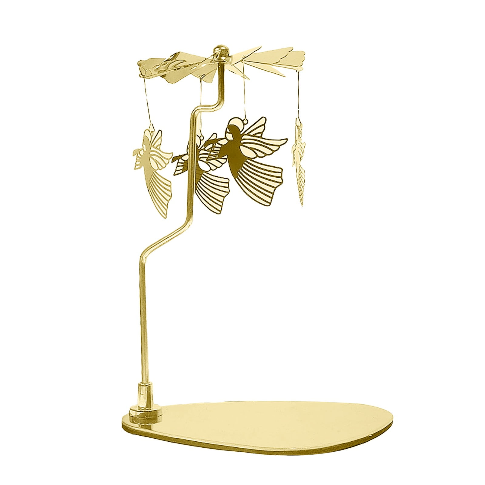 Ana Spinning Candle Holder with Tray, Glod Carousel Candle Spinner for