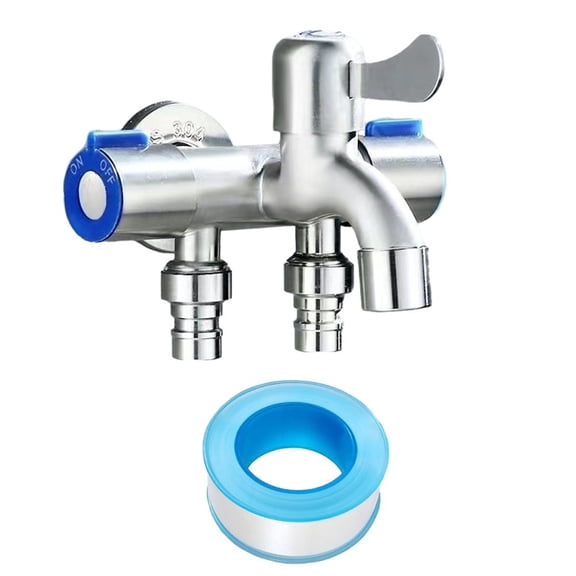 Ana Stainless Steel Three Way Tap Sink Faucet Washing Machine 2 Way Angle Valve