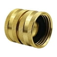 thumbnail image 1 of Ana Two-way Female Female Connector Solid Brass Garden Hose Female-to-female Hose, 1 of 9