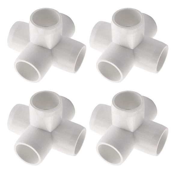 Ana Versatile 4-pack of PVC 5-way fittings for garden structures and greenhousesHome Decor
