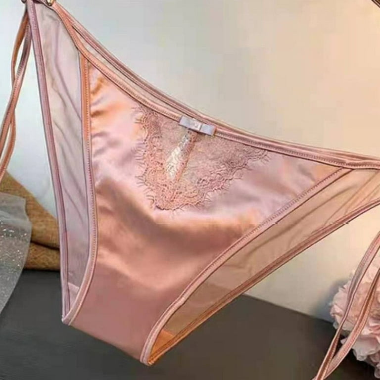 Ana Women Lace Panties Lingerie Soft Silk Satin Underwear Knickers Briefs  Seamless