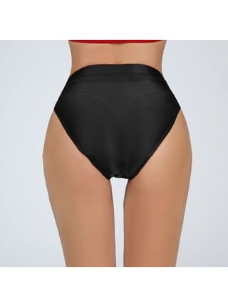 Womens Silky Satin Briefs Glossy Wet Look Knickers Panties Breathable  Underwear