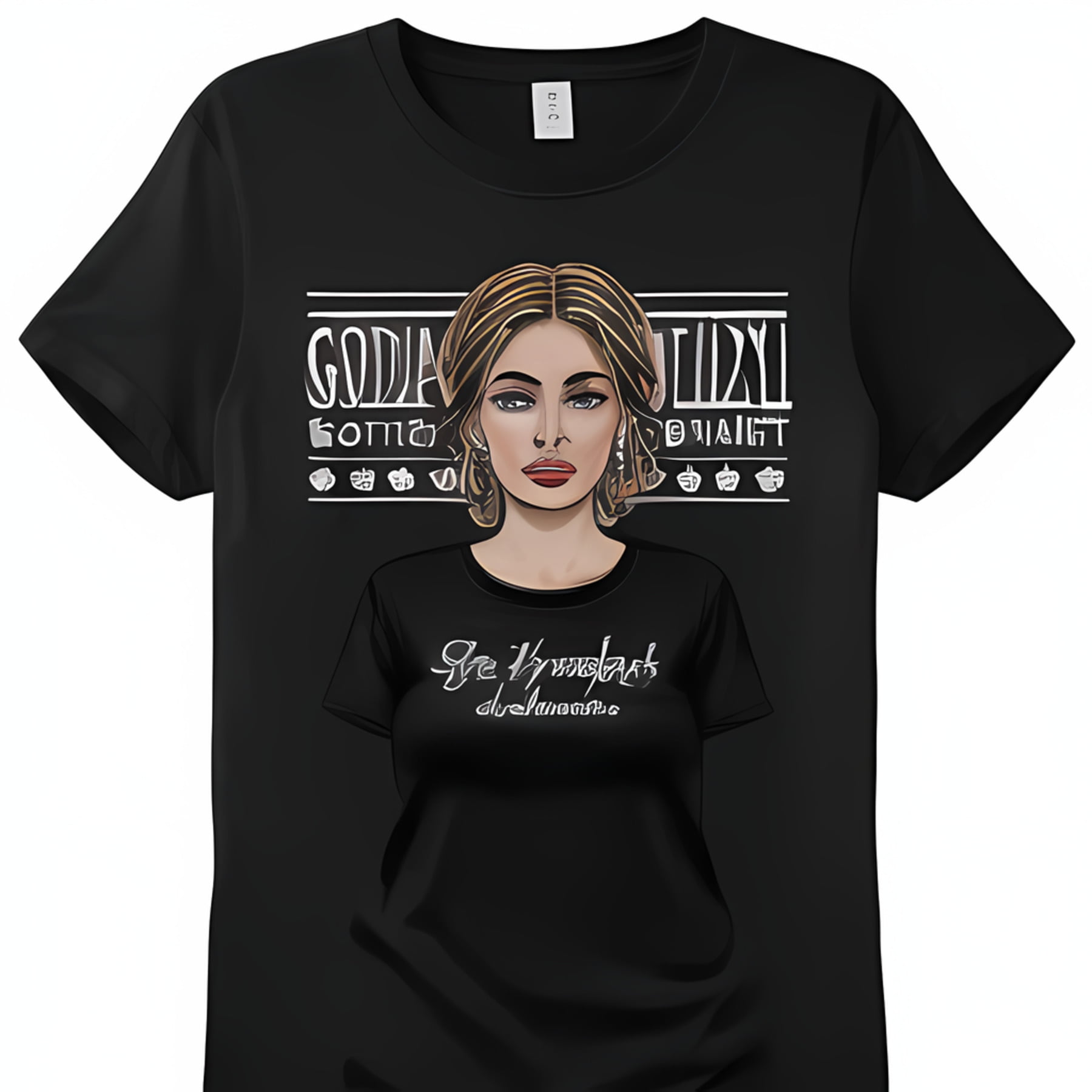 Ana de Armas Cartoon Style T Shirt with Edgy Graphics Unique Design on Black T Shirt Perfect for Tumblr Fans Walmart