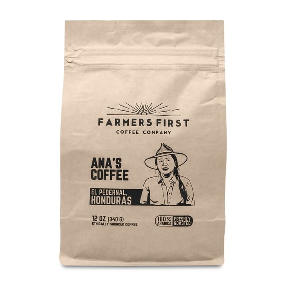 Ana's Coffee, Dark Roast Whole Bean Coffee, Direct Trade, 12 Ounce Farmer Direct