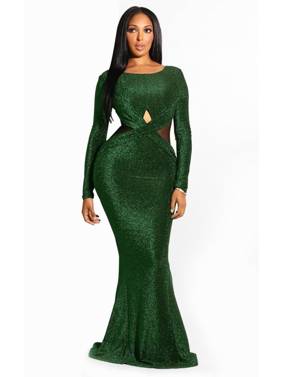 Anaïs mermaid party Long Sleeve Maxi Mermaid Dress.