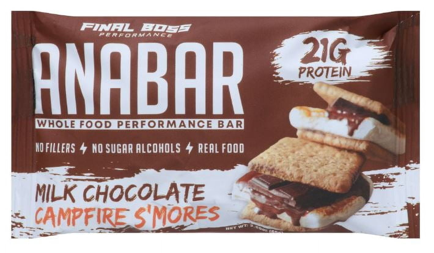 Anabar Campfire S'Mores 1 Protein Bar Final Boss Performance 21 Grams Smores