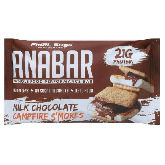 Anabar Campfire S'Mores 1 Protein Bar Final Boss Performance 21 Grams Smores