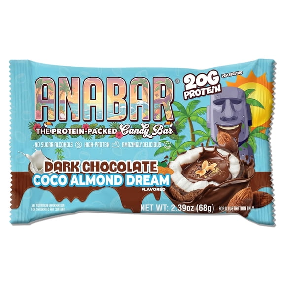 Anabar Dark Chocolate Coco Almond Dream 1 Protein Bar Final Boss Performance 20 Grams