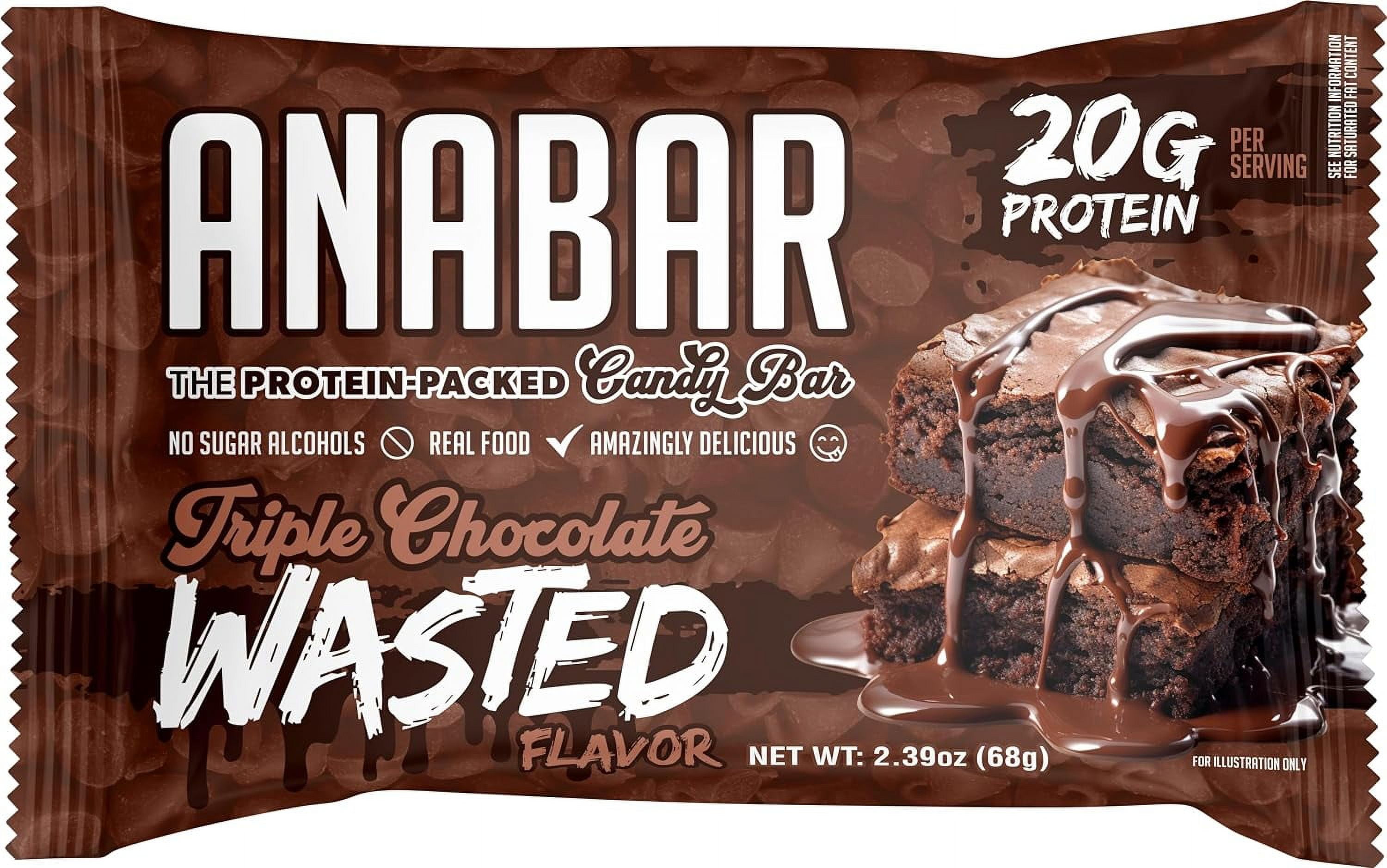 Anabar Protein Bar New Triple Chocolate Wasted, 1 Bar, 20 Grams of