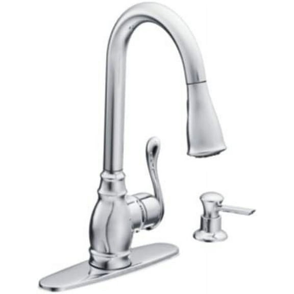 Moen Anabelle Single Handle Pullout Kitchen Faucet - High Arc, Lever Handle - Chrome