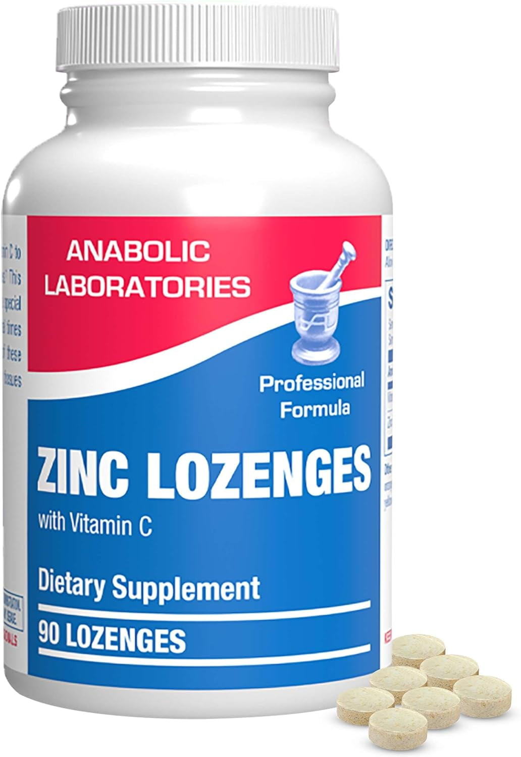Anabolic Laboratories Zinc Lozenges for Adults with Vitamin C 90 Orange Flavored Zinc
