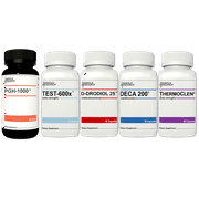 Anabolic Research Growth Stack - PGH-1000, Test-600x, Deca 200, D-Drodriol 25, and Thermo Clen - 1 Month Supply