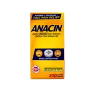 Anacin Fast Pain Relief Pain Reducer Aspirin Tablets, 300 Tablets