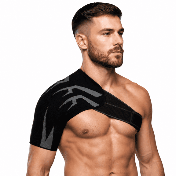 Shoulder Brace - Rotator Cuff Support Brace with Gel Pad for Pain Relief,Shoulder Compression Sleeve for Preventing Strains and Dislocation, Adjustable Fits Left and Right Shoulder