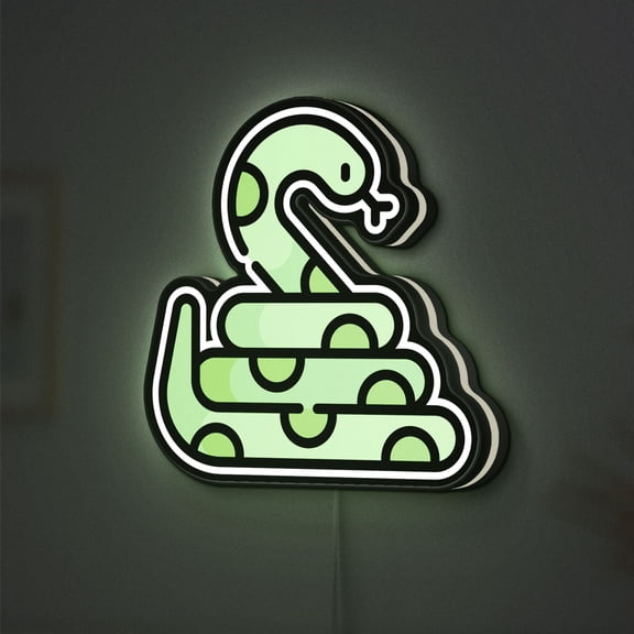 Anaconda Snake 3D Novelty Light Box for Reptile and Wildlife Enthusiasts, Jungle Serpent Themed Lamp Decor for Animal Kingdom Fans (Width 20 inch, 50cm)