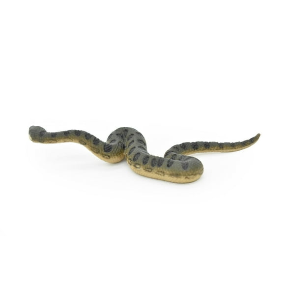 Anaconda Toy, Green, Snake, Very Realistic Rubber Figure, Model, Educational, Animal, Hand Painted Figurines, 5" CH044 BB76